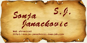 Sonja Janaćković vizit kartica